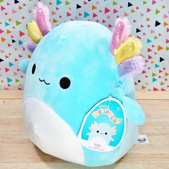 Squishmallow Irina the Blue Axolotl 8" UltraSoft Stuffed Sealife Plush NWT - Picture 6 of 12